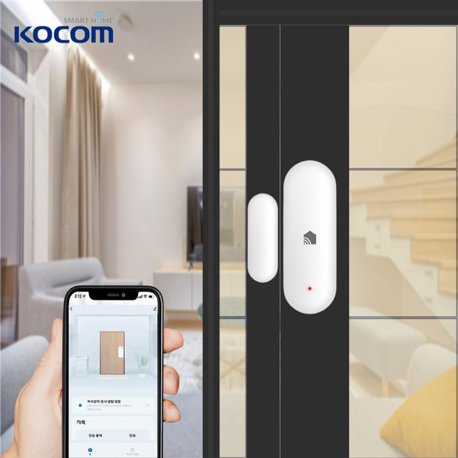 코콤 스마트 현관문 문열림센서 도어센서 스마트폰 연동, 단순배송상품, 코콤 도어센서 MC400B