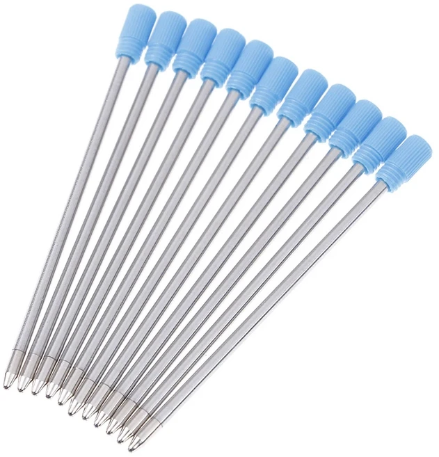 요소 크리스탈 펜에 대 한 10Pcs 70mm 블랙/블루 잉크 펜 리필 볼펜 교체, [01] BL