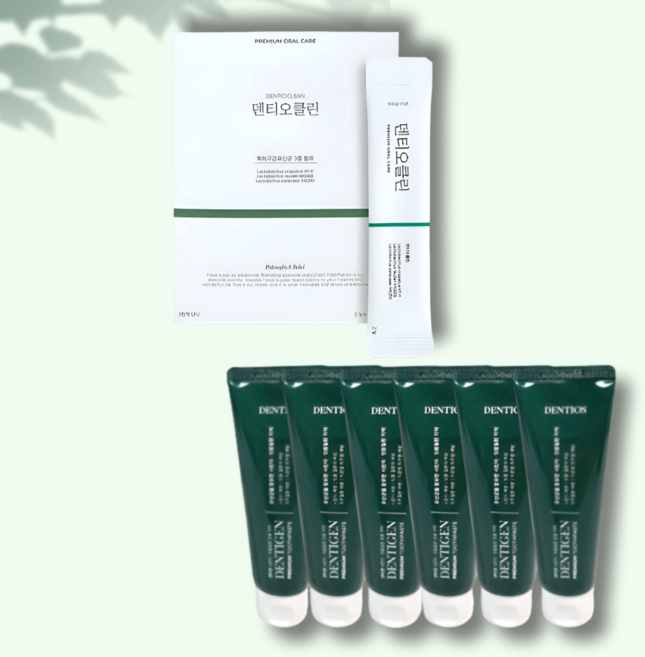 덴티젠 덴티오클린 구강유산균 잇몸질환 시린이 전용치약 30포+6개, 7개