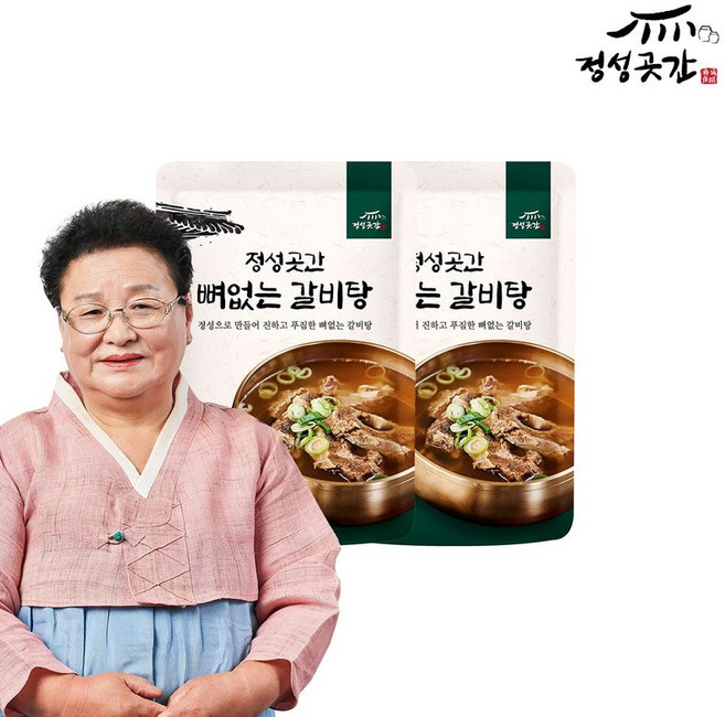 정성곳간 뼈없는 갈비탕, 800g, 2개