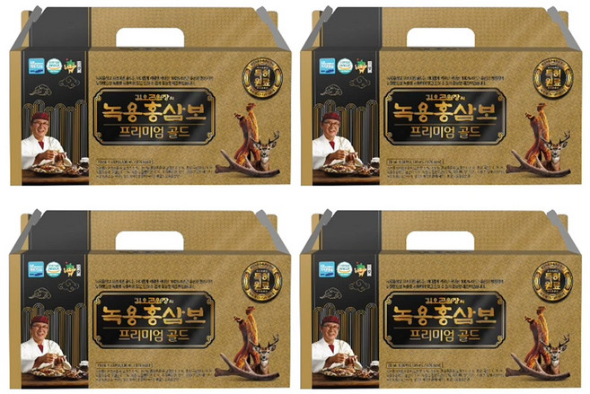 2024년 김오곤 녹용홍삼보 프리미엄 골드 4개월 김오곤 6년근 홍삼 농축액 진액 원액 엑기스, 5박스, 30회분