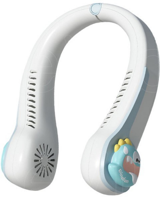 휴대용 캐릭터 목선풍기 넥풍기 넥밴드 목걸이 선풍기 3단 조절, 공룡, 굽힘 정도 조절 가능