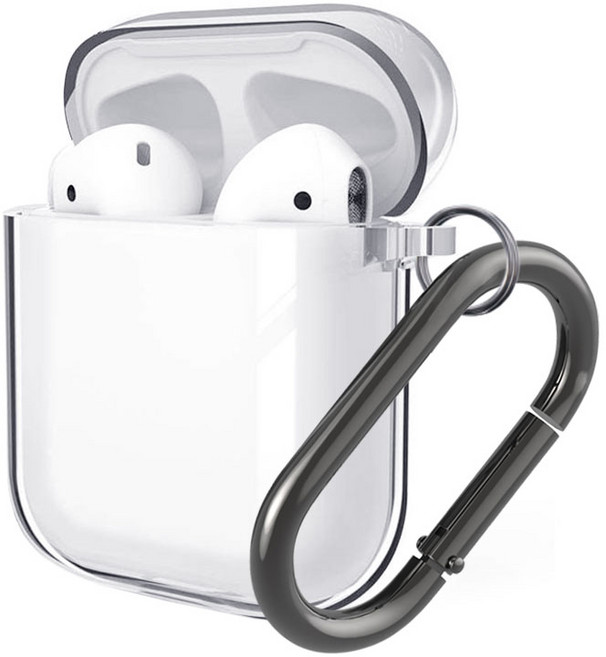 리아몬트 에어팟 TPU 클리어 풀커버 케이스, 1개, 투명, 에어팟 1 / 2세대