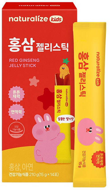 네추럴라이즈 키즈 홍삼 젤리스틱 14P, 1개, 14회분
