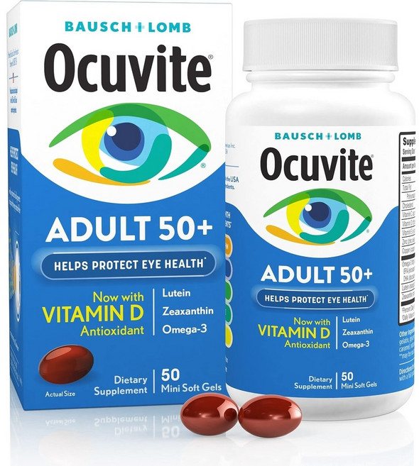 Ocuvite 오큐바이트 50세 루테인 지아잔틴 50정, 2)30 Count (Pack of 1), 1개