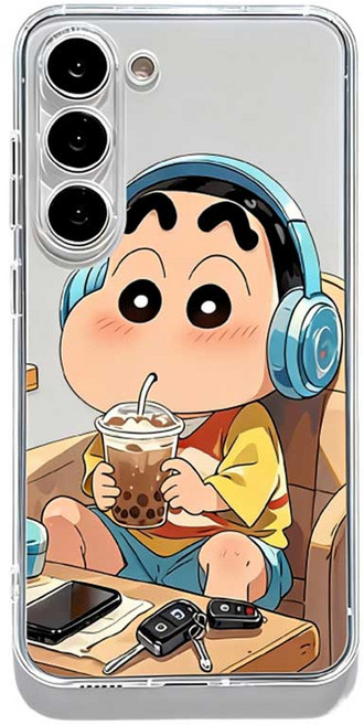 BuyChoo 버블티 먹는 짱구 일러스트 휴대폰 케이스