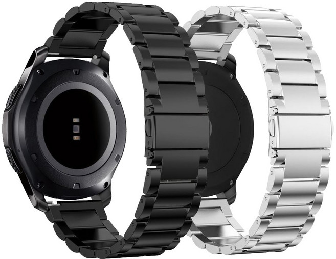 더조은셀러 갤럭시워치 액티브2 호환 메탈 체인 시계줄 밴드 스트랩 줄 44 40 mm, 1개, 액티브2 44mm (R820) - 실버