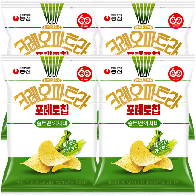 크레오파트라 솔트앤와사비, 4개, 50g
