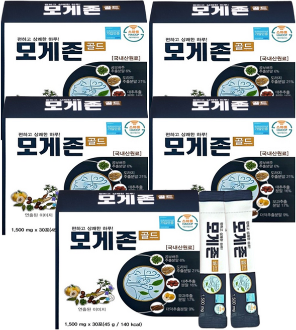 26년 NEW 목관리식품 모게존 골드 국내산 곰보배추 도라지 더덕 모과 고농축 추출분말스틱, 150개, 1.5g