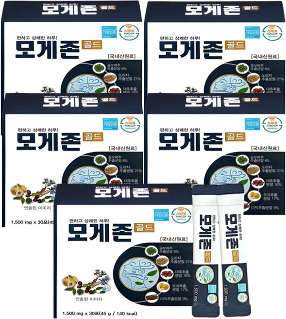 26년 NEW 목관리식품 모게존 골드 국내산 곰보배추 도라지 더덕 모과 고농축 추출분말스틱, 150개, 1.5g - 쿠팡