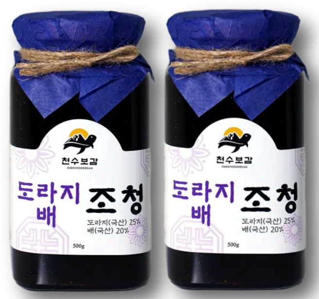 무설탕 배도라지청 500g 약도라지청 도라지조청 천수보감, 2개