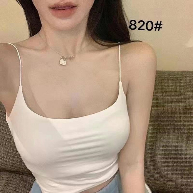 冰絲 帶胸墊美背抹胸 短款內搭內衣