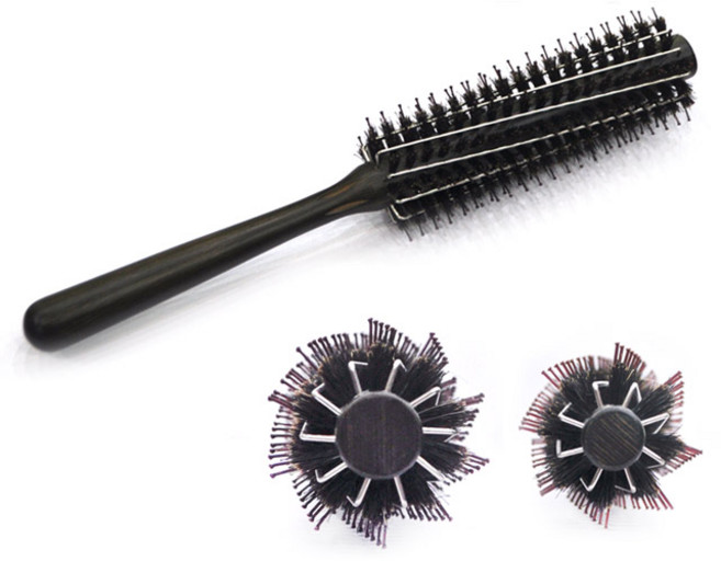 루시피 우드 라운드 철 돈모 헤어 브러쉬 대 중 소, 1개, 루시피철돈모브러쉬(중)