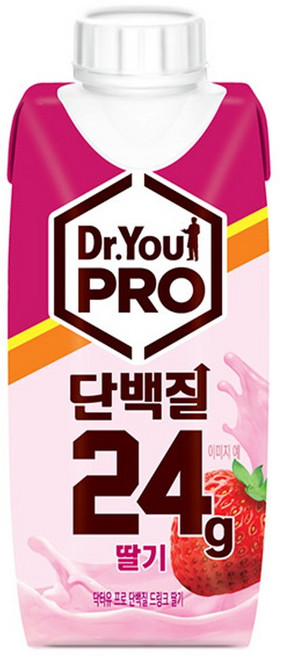 오리온 닥터유 프로 단백질 드링크 딸기, 16개, 250ml
