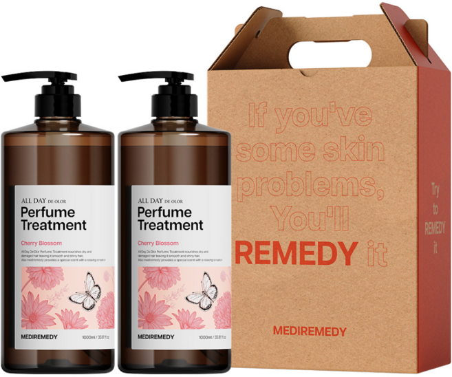 메디레머디 퍼퓸 샴푸+샴푸 선물세트 체리블라썸 1000ml, 1세트