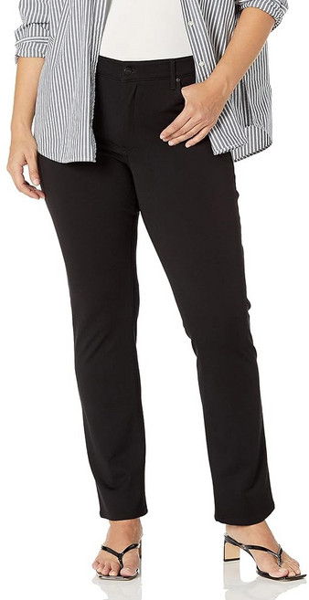 Nydj 여성용 플러스 사이즈 폰테 마릴린 스트레이트 레그 팬츠