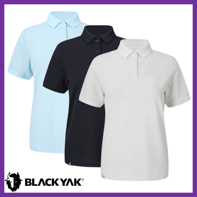 블랙야크 여성 브리디 카라 반팔티 기능성 피케 카라 반팔 폴로티셔츠 등산 일상용