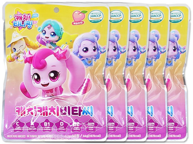 리더스인팜 알쏭달쏭 캐치티니핑 캐치캐치비타씨 40p, 44g, 5개