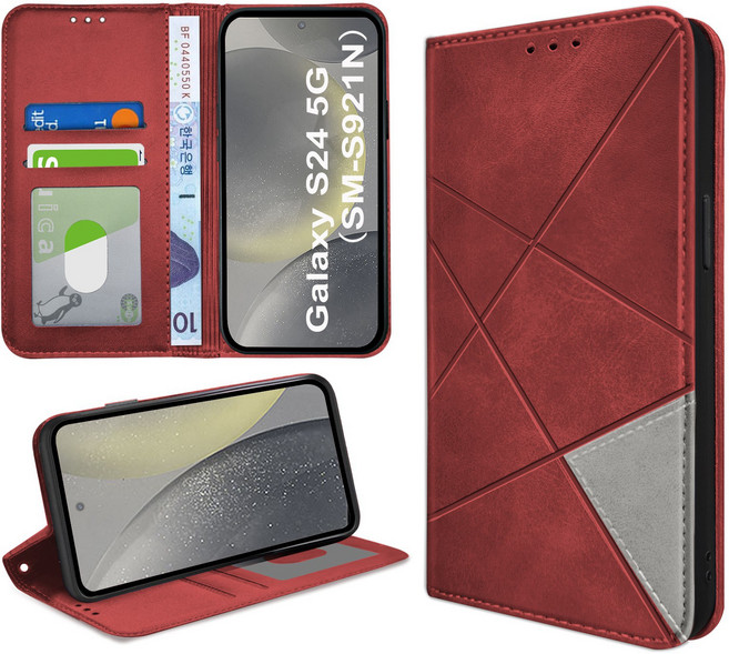 아칸크 삼성 갤럭시 S24(SM-S921N) 다이어리 지갑 휴대폰 케이스