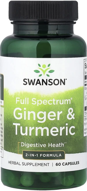 건강챙기세요 Swanson Full Spectrum® 생강 및 강황 캡슐 60정 백살까지오래오래, SwansonFullSpectrum생강및강황캡슐60정, 1개 - 쿠팡