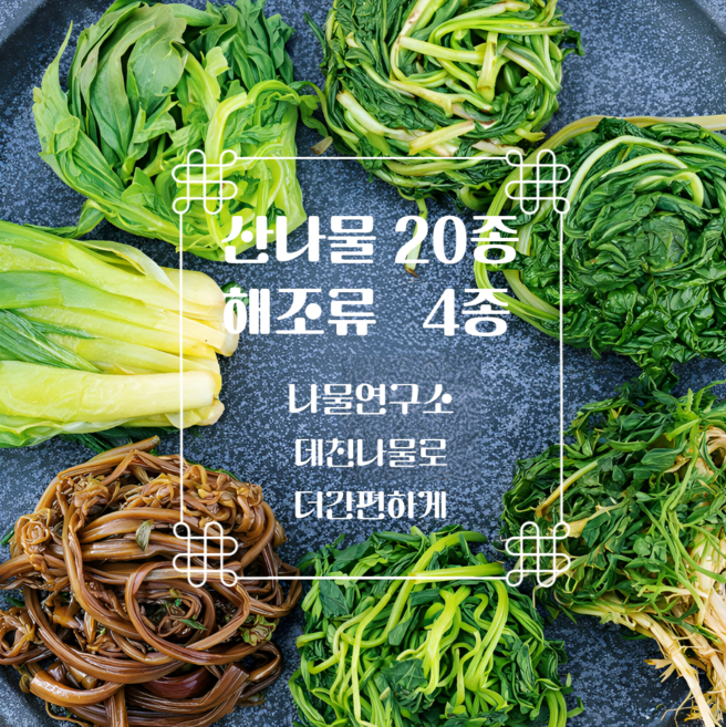 제철나물 데친나물20종 골라담기3종 5종, 200g, 5개
