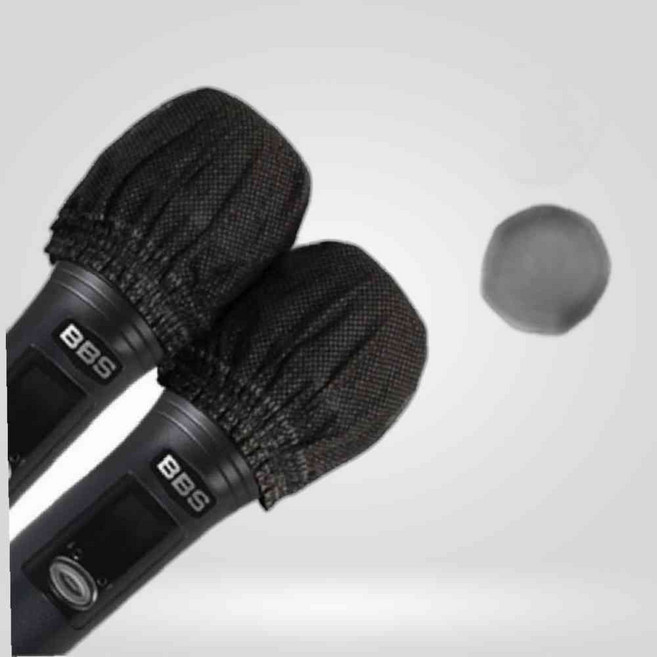 블랙 1set 부직포 마이크 일회용 2P 노래방마이크커버 무선마이크커버 마이크커버 커버, 본상품