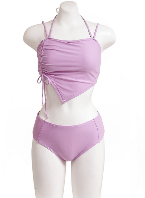 프롬 라일락 SET 폴 댄스 의상 웨어 상의 브라 팬트 탑 운동 비치웨어 복 여성 비키니 수영복 세트