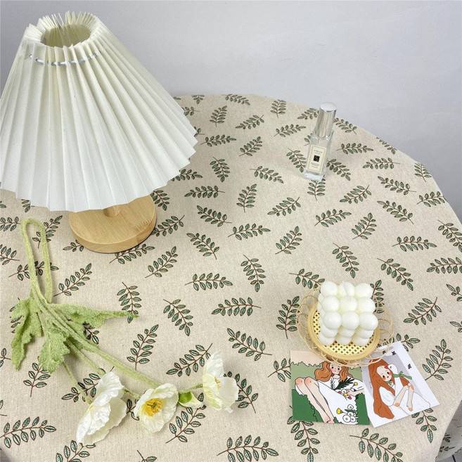 아지랩 모던 빈티지 미니 식탁보, 1개, 60 x 90cm, 녹엽