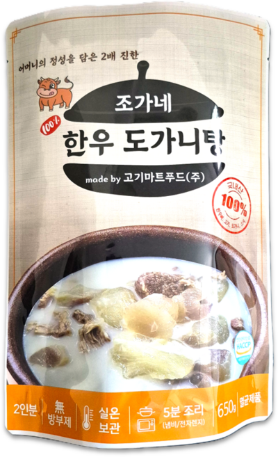 조가네 한우도가니탕, 6개, 650g