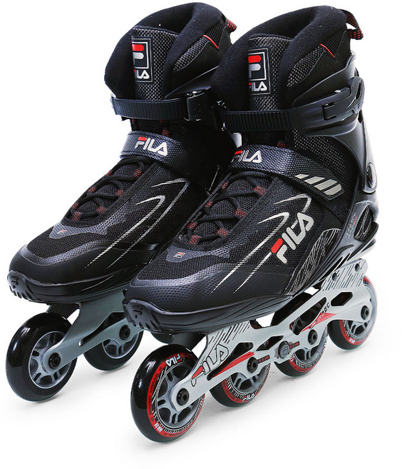 휠라 인라인스케이트 LEGACY PRO 80, 1개, 블랙 + 레드