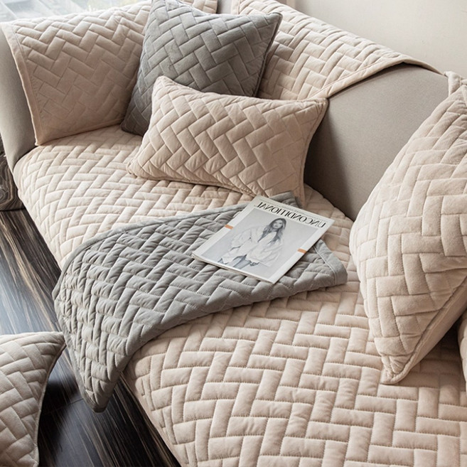 코팅블루 먼지없고 부드러운 극세사 겨울 논슬립 쇼파패드