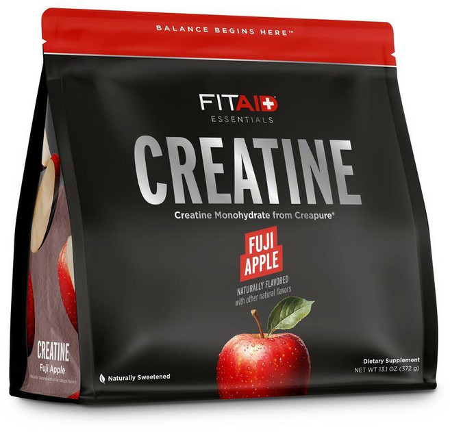 FITAID Essentials 피트에이드 에센셜 크레아틴 파우더 후지 사과 60회 분량, 1g