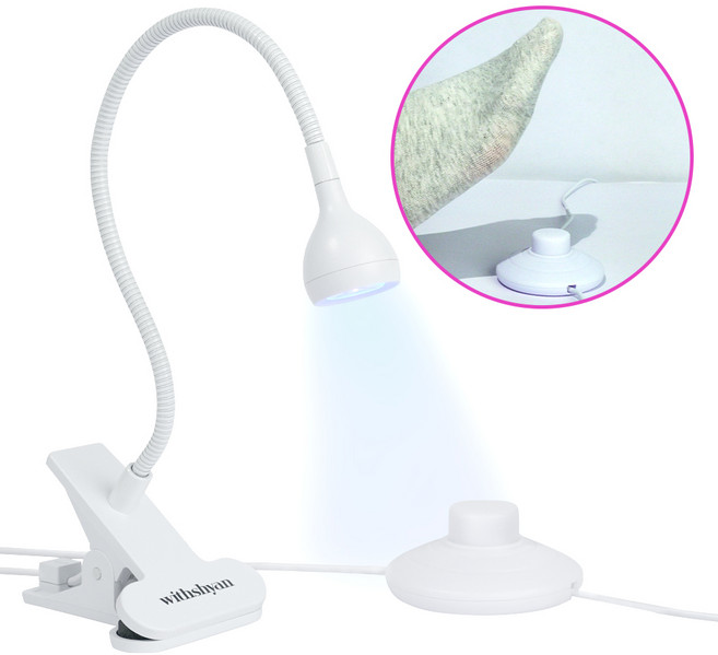 위드샨 발 조절 젤 네일 램프 자바라 집게형 풋스위치, 1개, 화이트