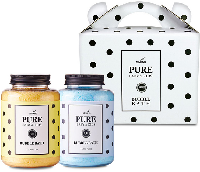아르비앙 퓨어 버블바스 2구세트 레몬+유칼립투스 거품 입욕제, 1개, 320g