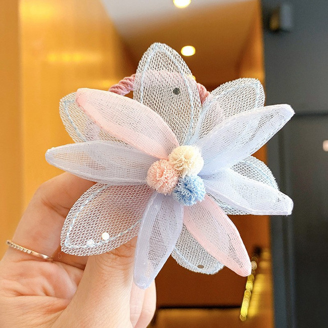 女童髮飾 韓版網紗花朵 頭飾 嬰幼童配件