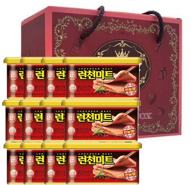 디저트박스 한성 런천미트 200g 12 선물세트, 2.4kg, 1세트
