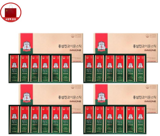 홍삼진고 이뮨스틱 30포 고급보자기포장 전통엽서기프트, 300g, 4세트