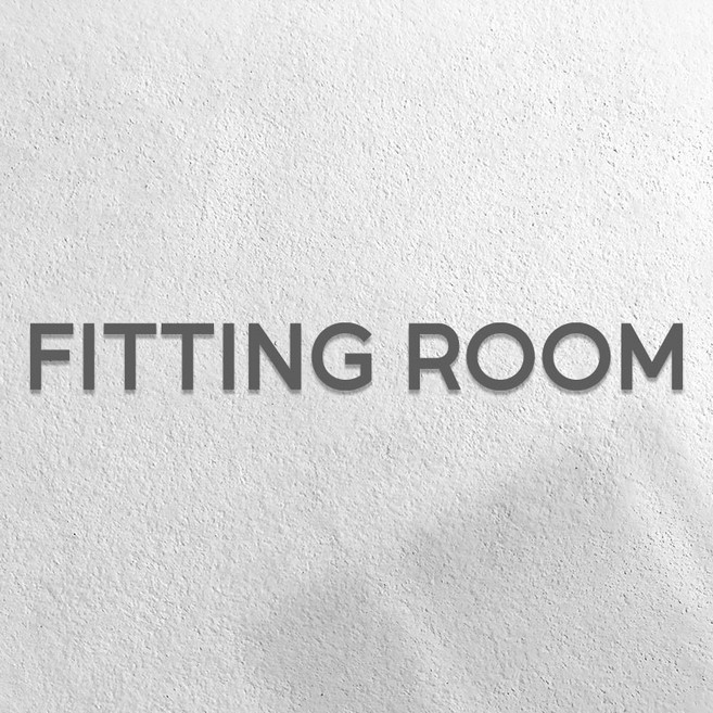 마마픽스 아크릴 도어사인 표지판 그레이, 1개, FITTING ROOM