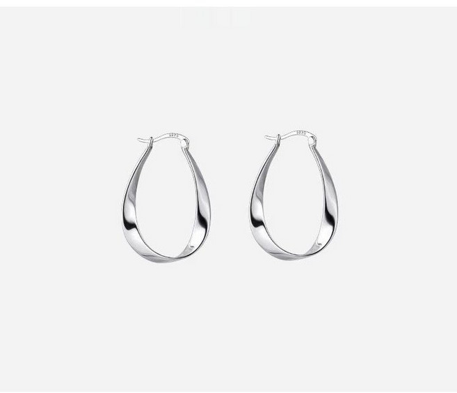 紅帽嚴選 莫比烏斯耳環 S925純銀耳針 親膚性 簡約氣質耳扣