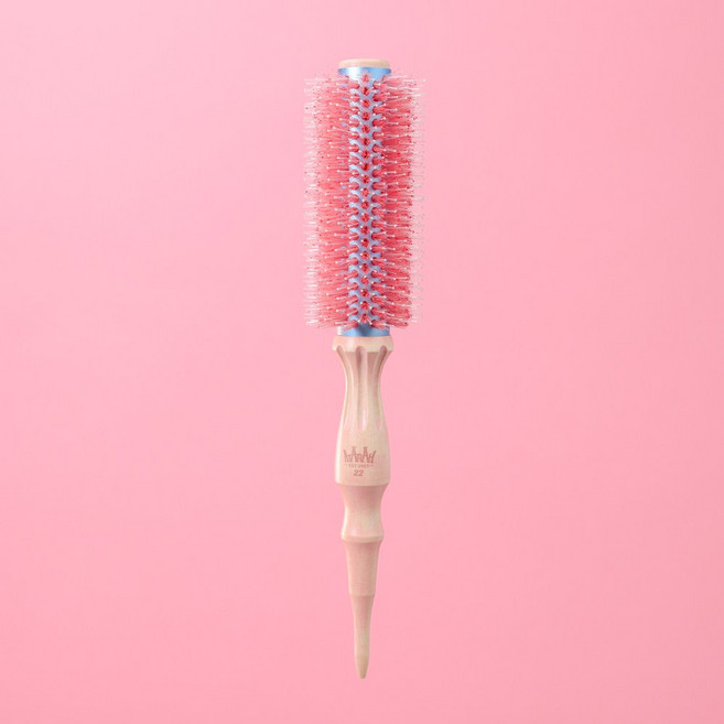 아타라 핑크 롤빗 드라이 빗 헤어 롤 브러쉬, 핑크 돈모 22mm, 1개