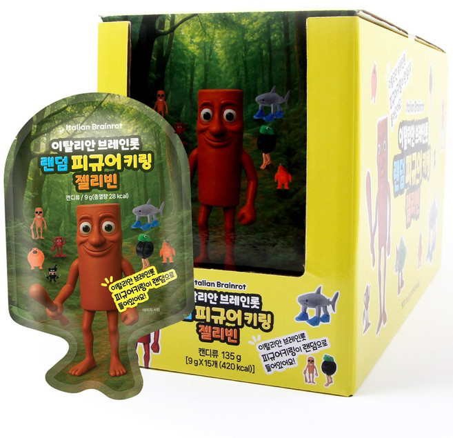 이탈리안 브레인롯 키링 퉁퉁퉁사후르 트랄랄라 피규어 열쇠고리, 15개, 혼합색상