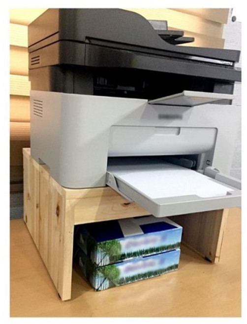 깔끔하고실용적인 원목 프린터 A형 받침대 거치대선반 프린터받침대 모니터 선반 거치대 듀얼 와이드