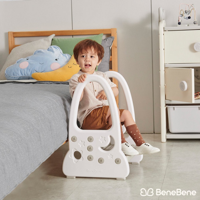 BeneBene 유아용 스타 디딤대, 그레이, 1개