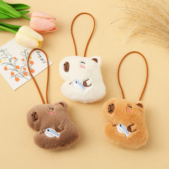 옆집샵 카피바라 인형 네임택 3종 세트 유치원 이름표 어린이집 가방 태그