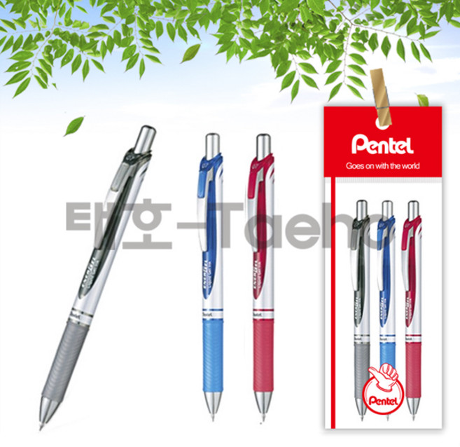 펜텔 에너겔 BL77-0.7mm 흑/청/적 세트, 1세트, BL77-0.7 블랙1+블루1+레드1