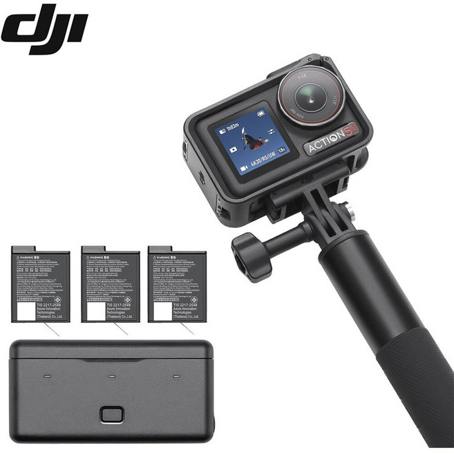 DJI 오즈모 액션5 프로 어드벤쳐 콤보 4K 액션캠 (관부가세포함_미국정품), Black, Pro Adventure Combo