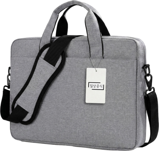 일상공식 심플 대용량 노트북 가방, 그레이, 1개