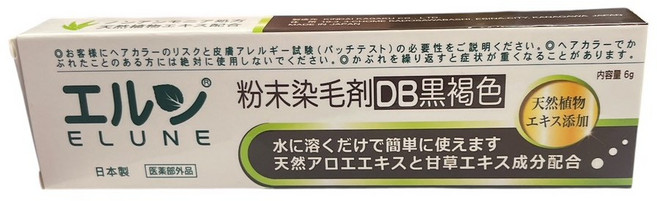 伊露恩 ELUNE 染髮粉劑 日本原裝進口, 1個, 黑褐-(效期2027.06), 黑褐色