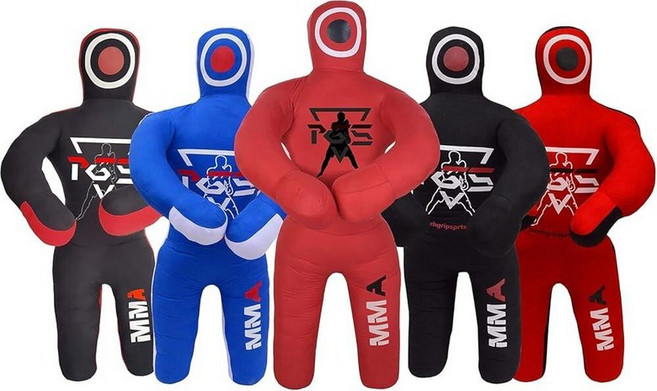 PGS Grappling Dummy Kids BJJ 레슬링 더미 펀칭백 제출 MMA 브라질 주짓수 유도 가라테 던지기 복싱 더미 더미 연습용 미충전 (레드 블랙 100cm(4, 레드 블랙