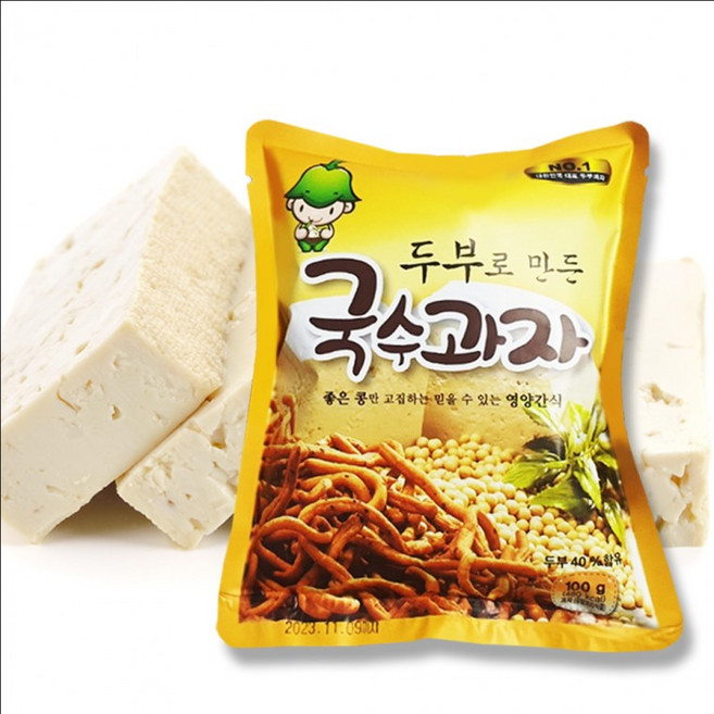 두부로만든 과자종류 국수과자 100g 5봉 + 1 자취꿀템 과자할인, 1g, 1개
